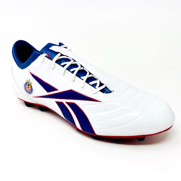 Reebok Chivas Sprint Fit MS White Navy Red Mens Soccer Field Cleats 19 707489 - Picture 2 of 5